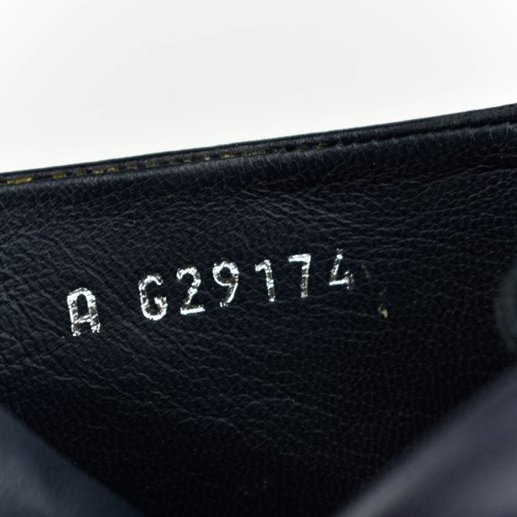 CHANEL: Navy Blue, Leather & "CC" Logo Ankle Boots - Picture 7 of 8